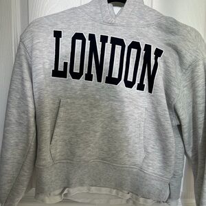 Zara Heather Gray London Crewneck Sweater